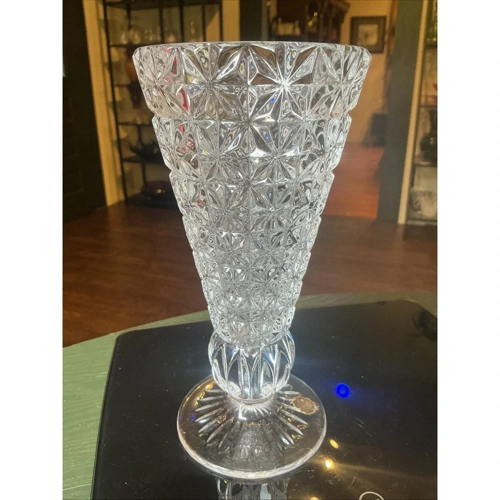 Vintage‎ Princess House 24% Heavy Lead Crystal Star Diamond Cut 8